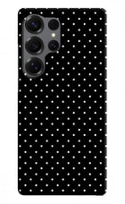White Dots Samsung S25 Ultra Hard Case Back Cover by Casekaro