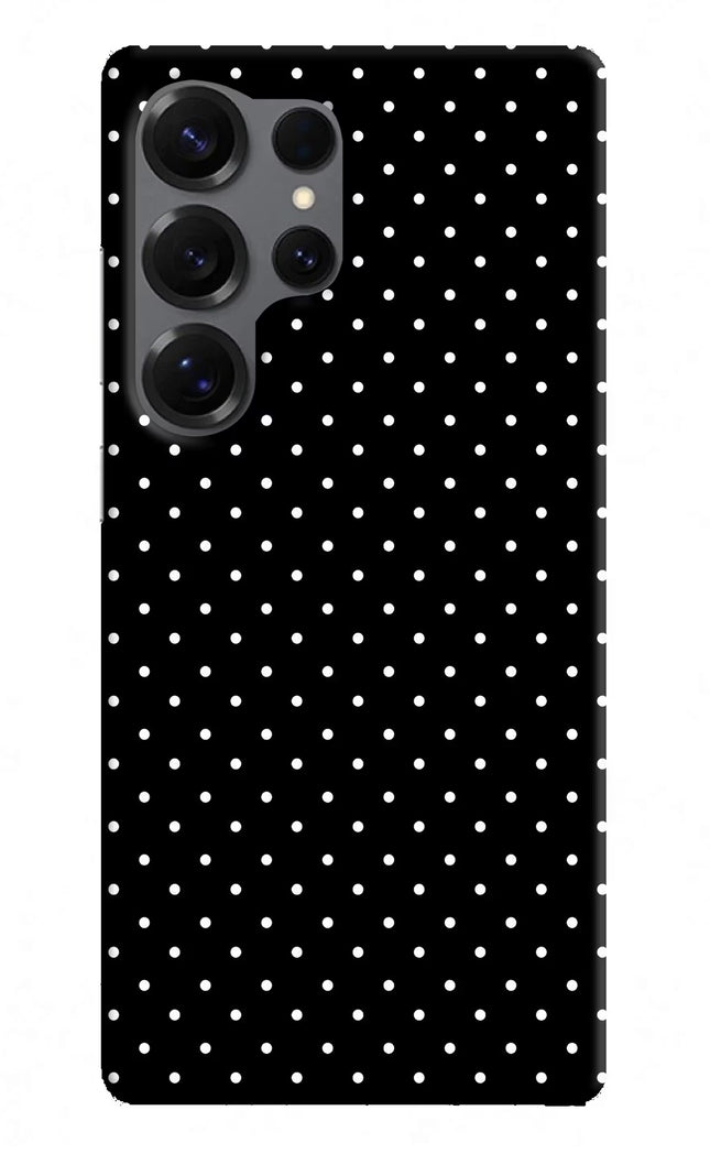 White Dots Samsung S25 Ultra Hard Case Back Cover by Casekaro