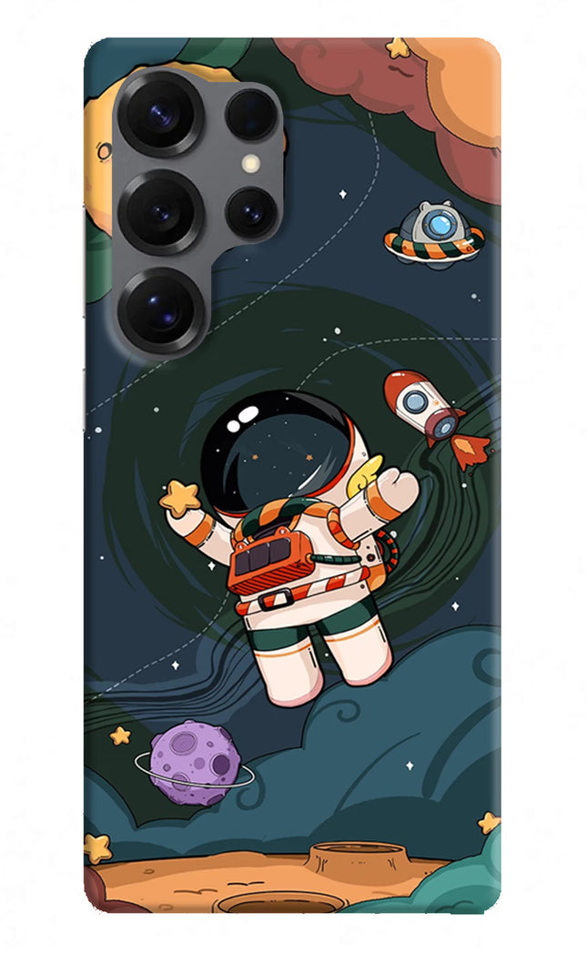 Cartoon Astronaut Samsung S25 Ultra Hard Case Back Cover by Casekaro