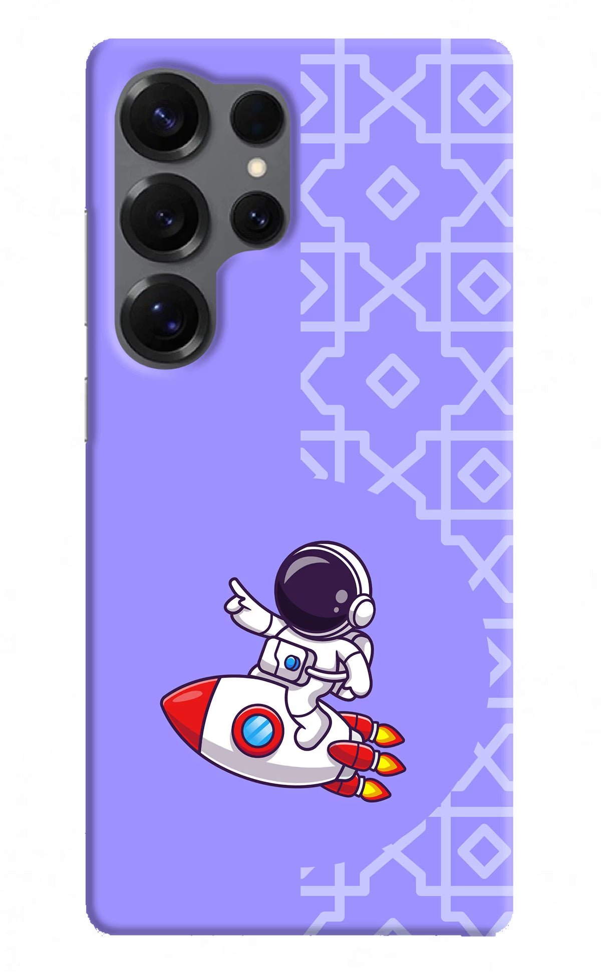 Cute Astronaut Samsung S25 Ultra Hard Case Back Cover by Casekaro