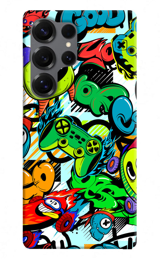 Game Doodle Samsung S25 Ultra Hard Case Back Cover by Casekaro