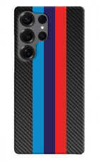 BMW Stripes Pattern Samsung S25 Ultra Hard Case Back Cover by Casekaro
