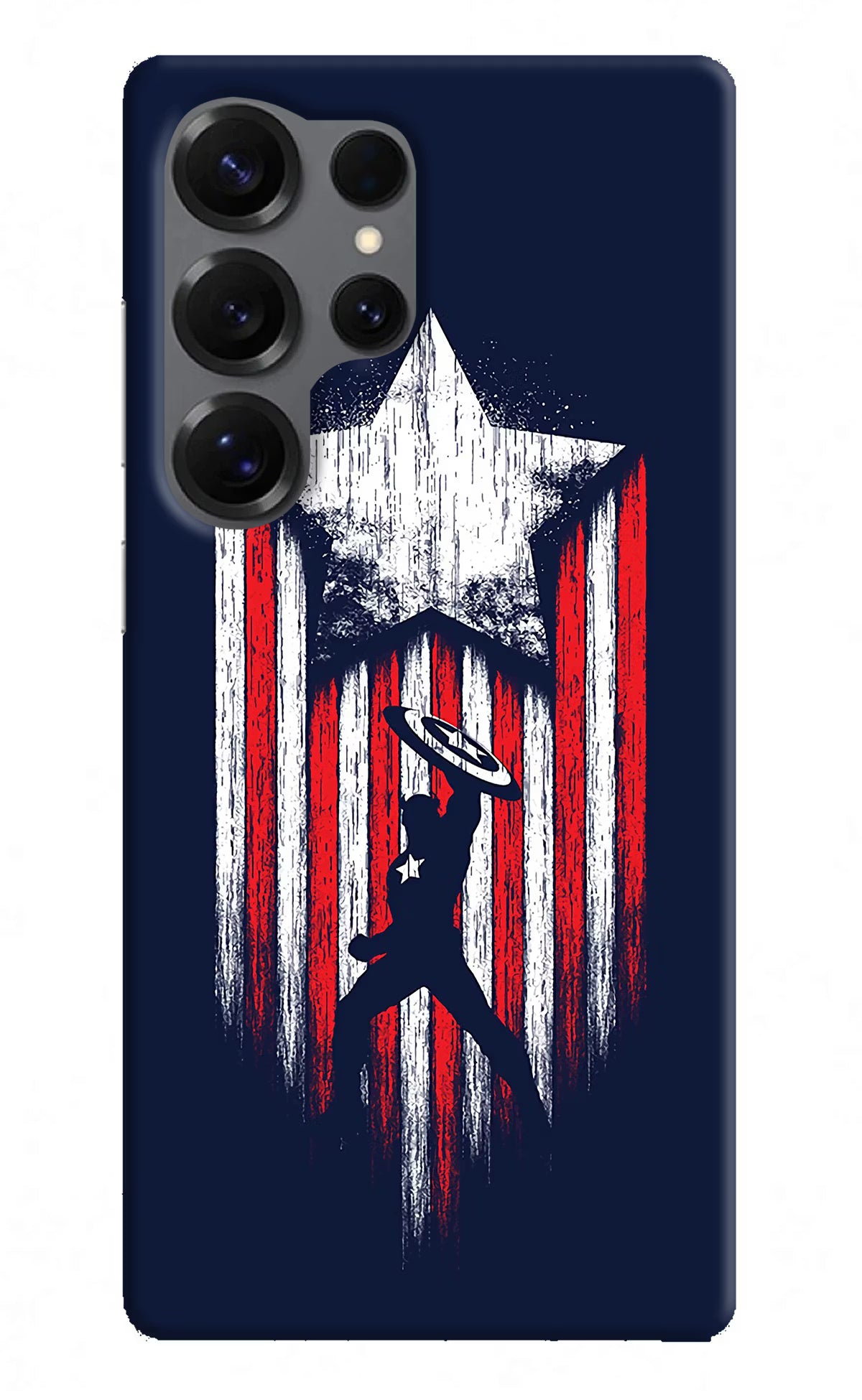 Captain America Marvel Art Samsung S25 Ultra Hard Case Back Cover by Casekaro