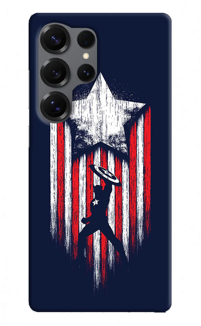 Captain America Marvel Art Samsung S25 Ultra Hard Case Back Cover by Casekaro