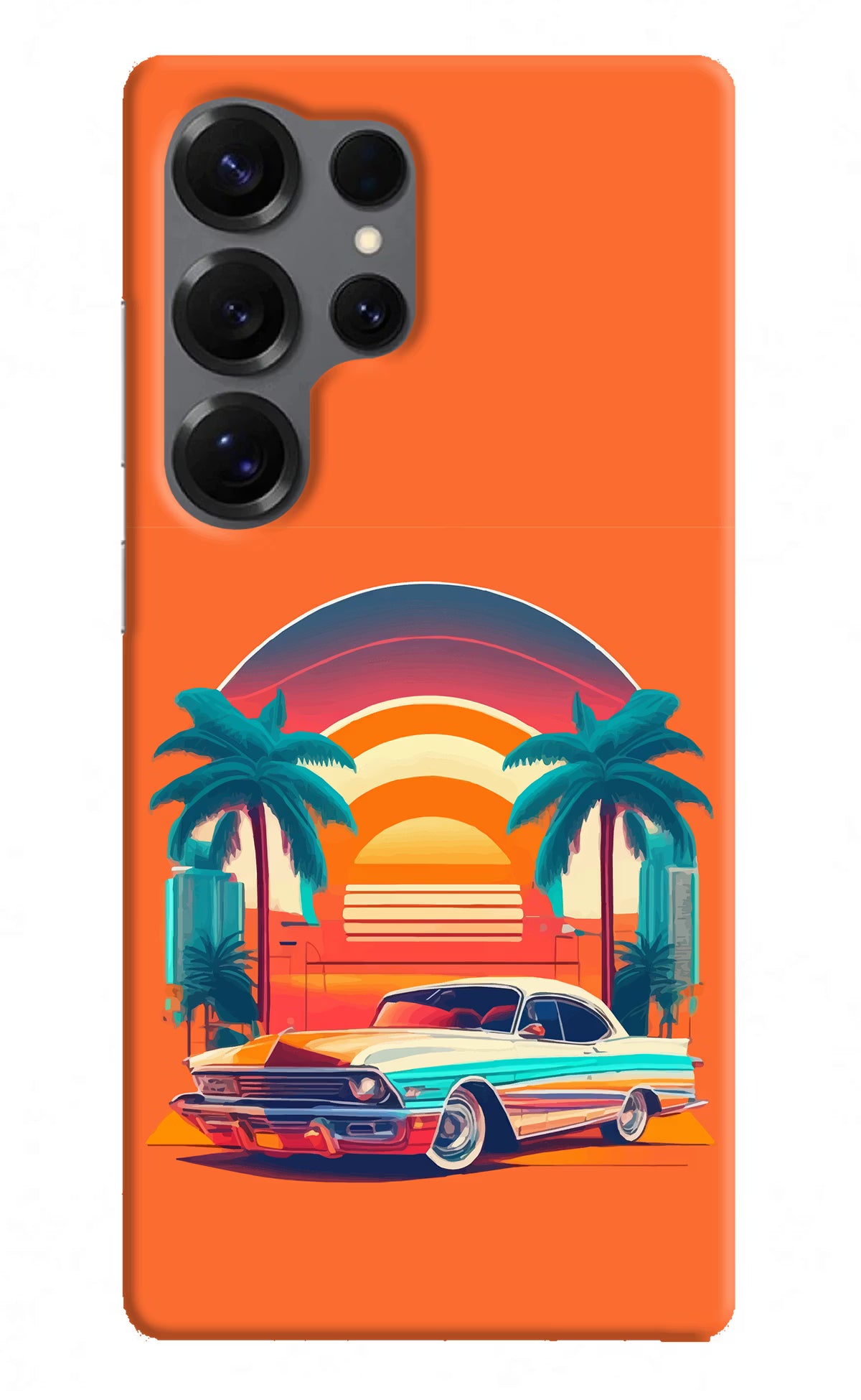 Palm Drive 80s Samsung S25 Ultra Hard Case Back Cover by Casekaro