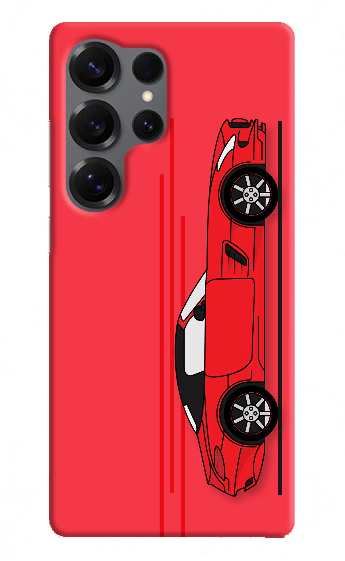 Red Velocity Samsung S25 Ultra Hard Case Back Cover by Casekaro