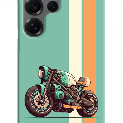 Striped Moto Drift Samsung S25 Ultra Hard Case Back Cover by Casekaro