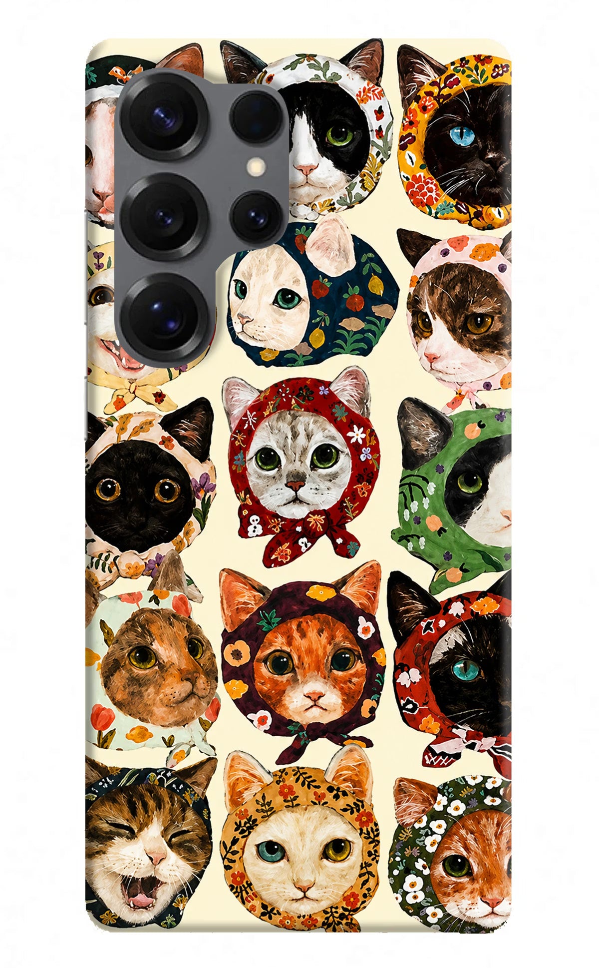 Cool Cat Samsung S25 Ultra Hard Case Back Cover by Casekaro