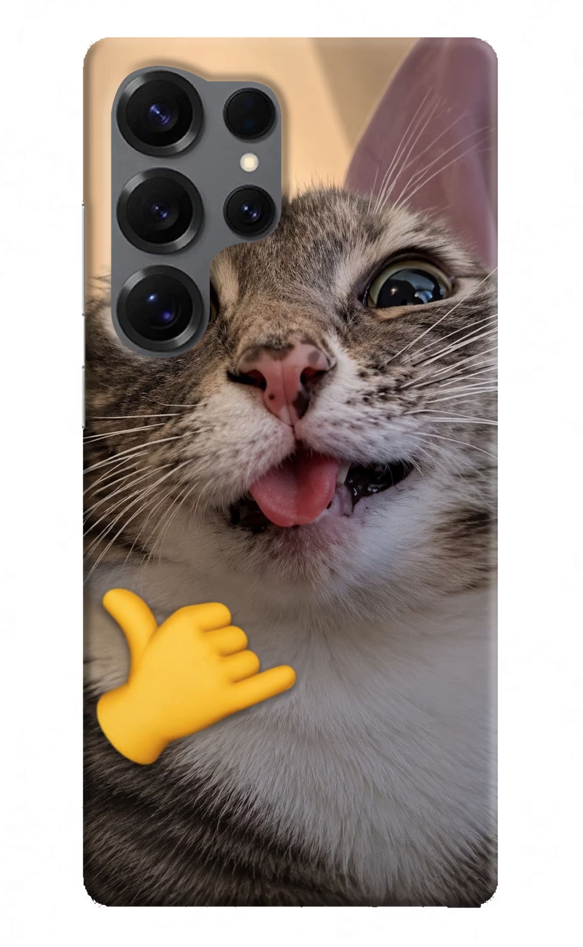 Silly Cat Call Samsung S25 Ultra Back Cover