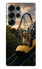 Rollercoaster Dog Samsung S25 Ultra Hard Case Back Cover by Casekaro