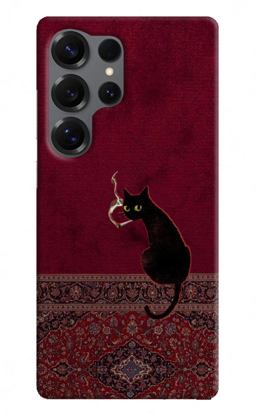Midnight Cat Samsung S25 Ultra Back Cover, Hard case