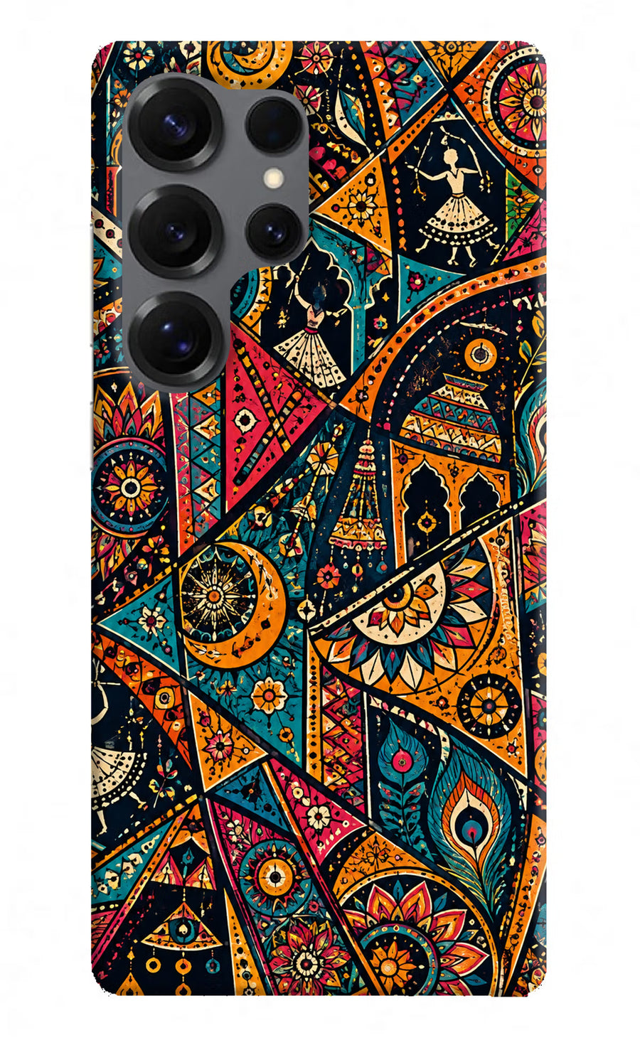 Folk Print Samsung S25 Ultra Back Cover, Hard case