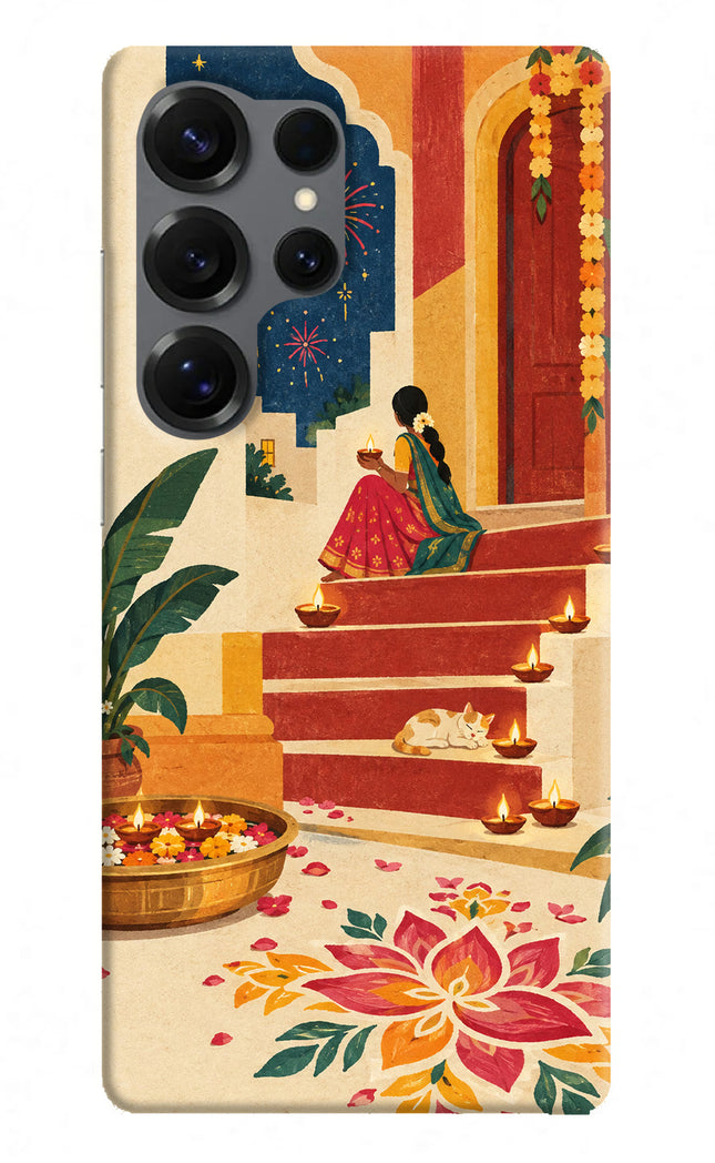 Diwali Rangoli Samsung S25 Ultra Hard Case Back Cover by Casekaro