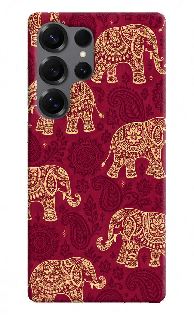 Maroon Elephant Samsung S25 Ultra Hard Case Back Cover by Casekaro