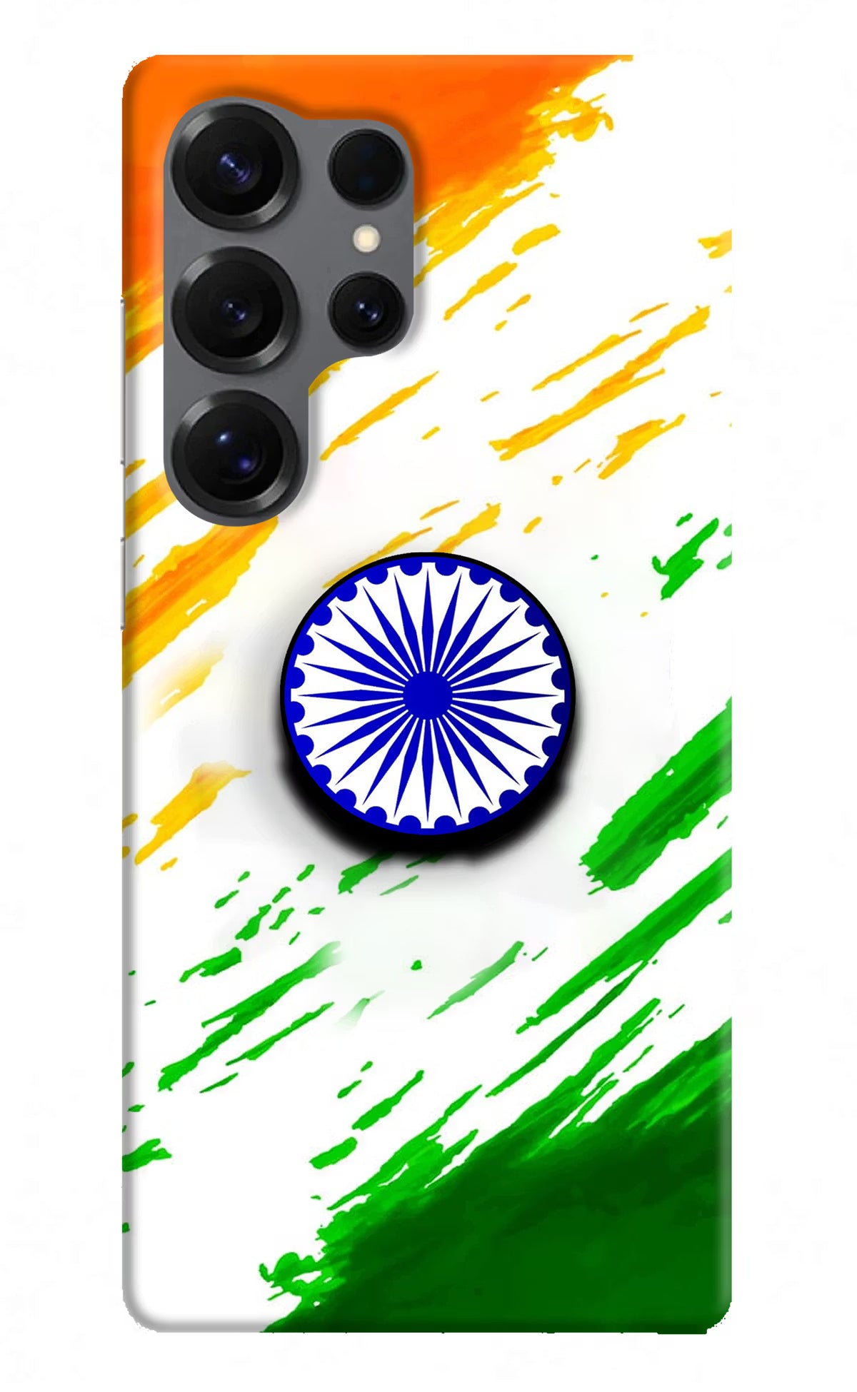 Indian Flag Ashoka Chakra Samsung S25 Ultra Pop Case by Casekaro