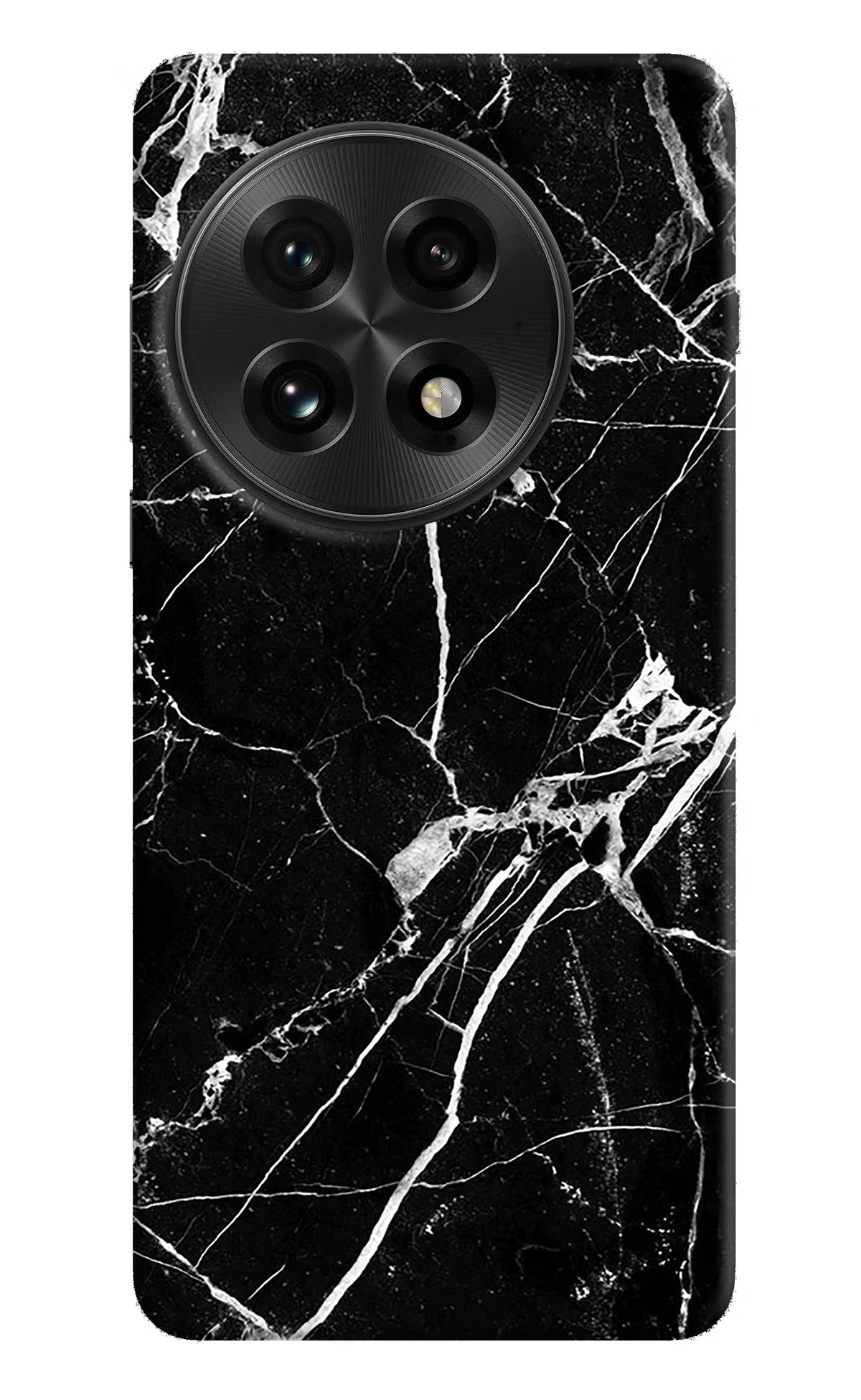 Black Marble Pattern OnePlus 13 Hard Case Back Cover by Casekaro