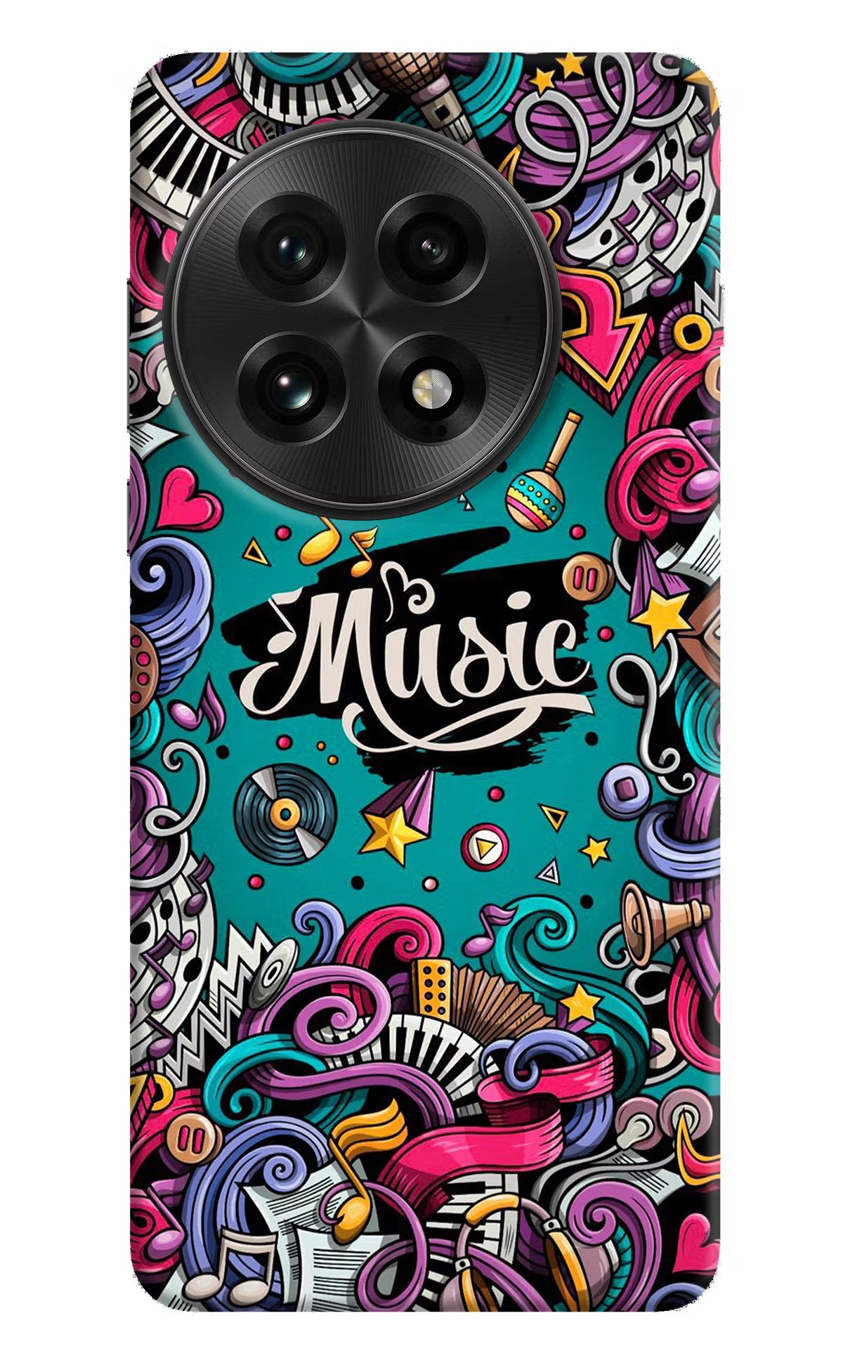 Music Graffiti OnePlus 13 Hard Case Back Cover by Casekaro
