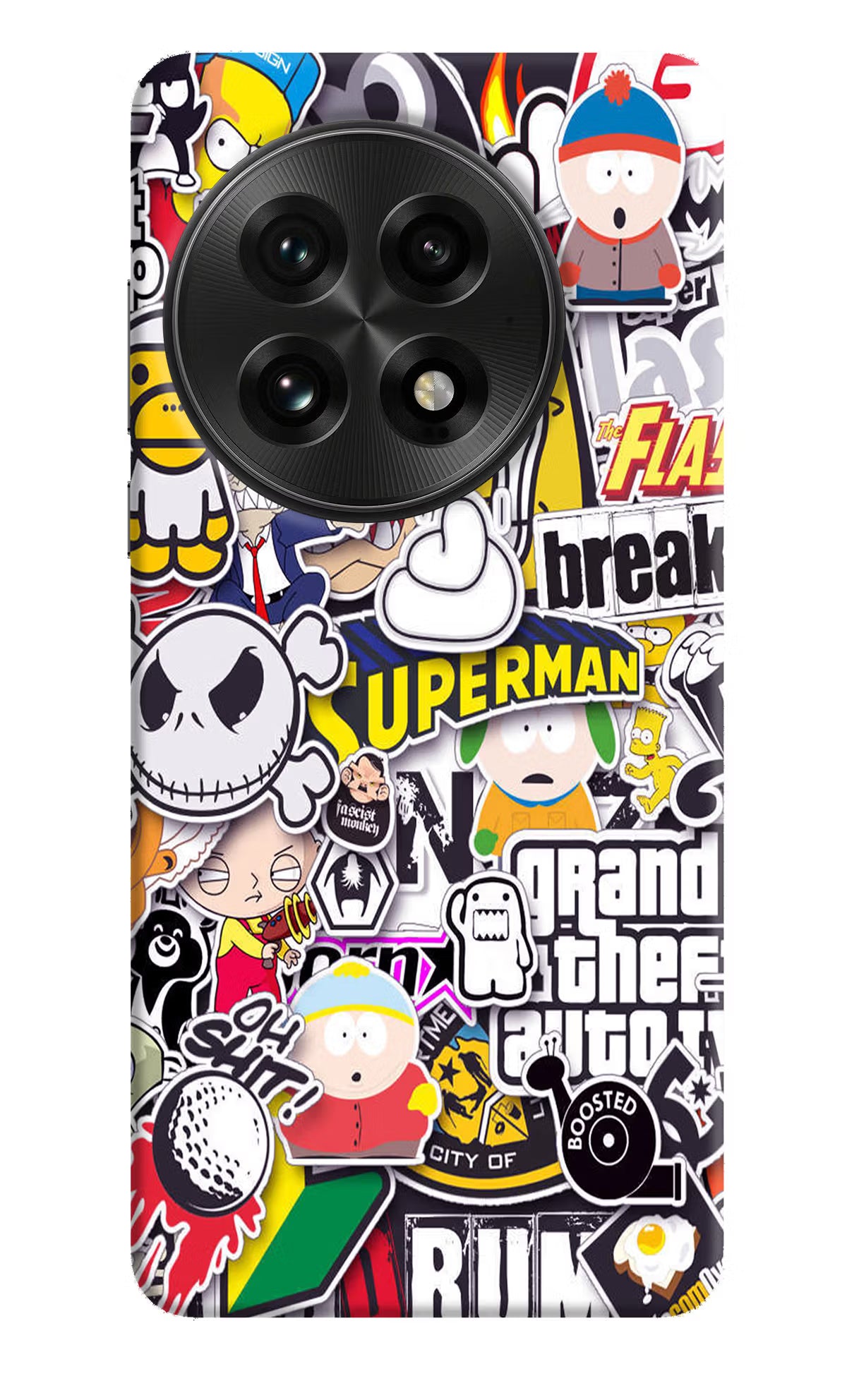 Sticker Bomb OnePlus 13 Hard Case Back Cover by Casekaro