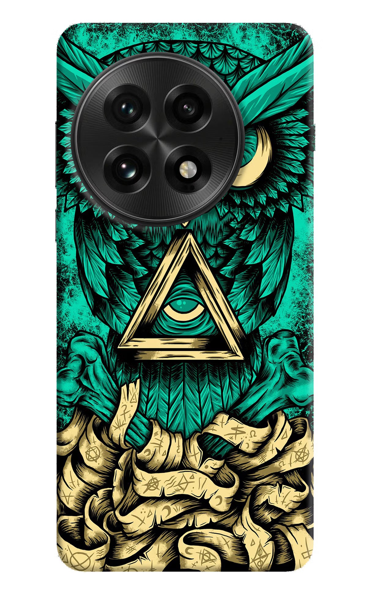 Green Owl OnePlus 13 Hard Case Back Cover by Casekaro