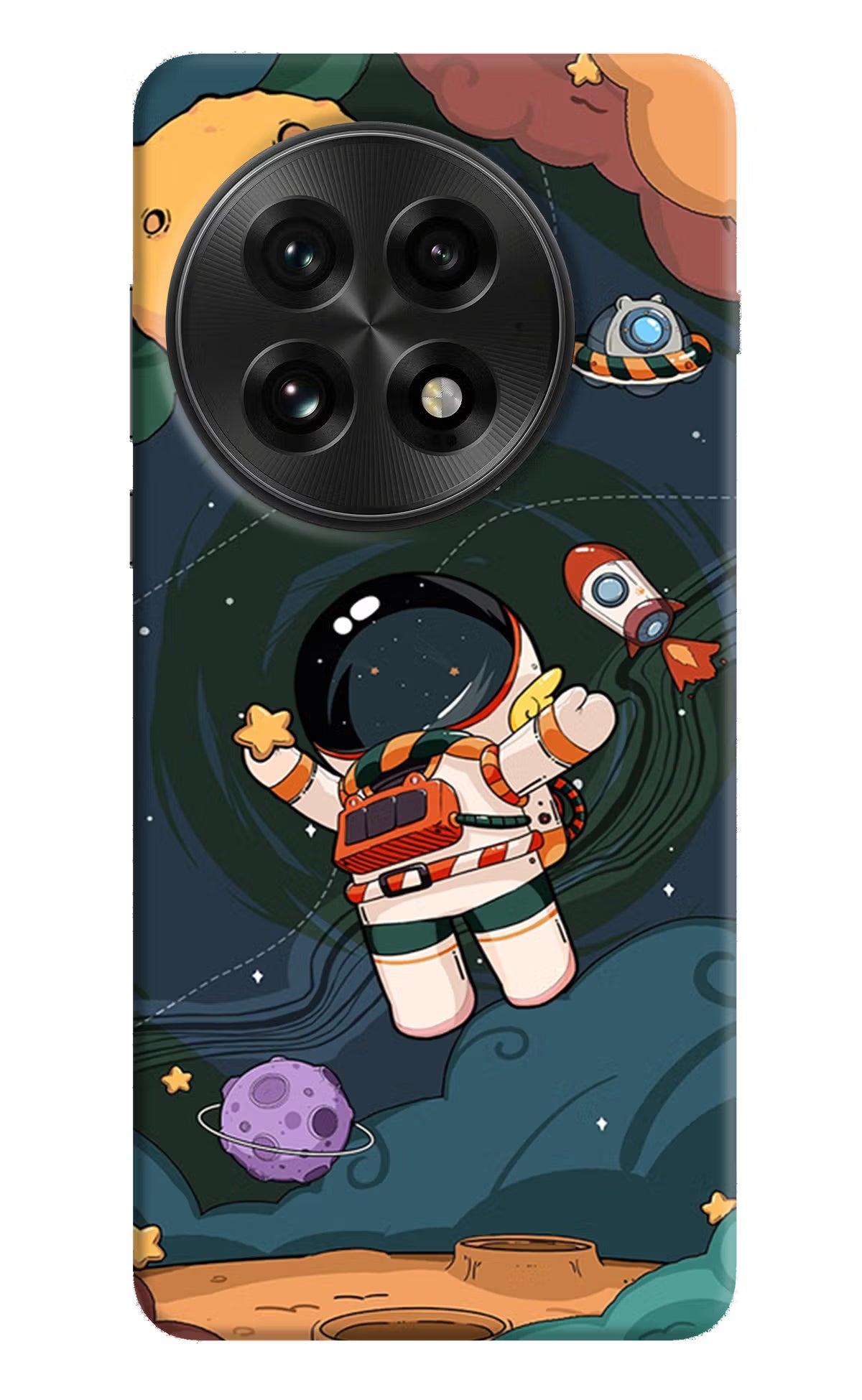 Cartoon Astronaut OnePlus 13 Hard Case Back Cover by Casekaro