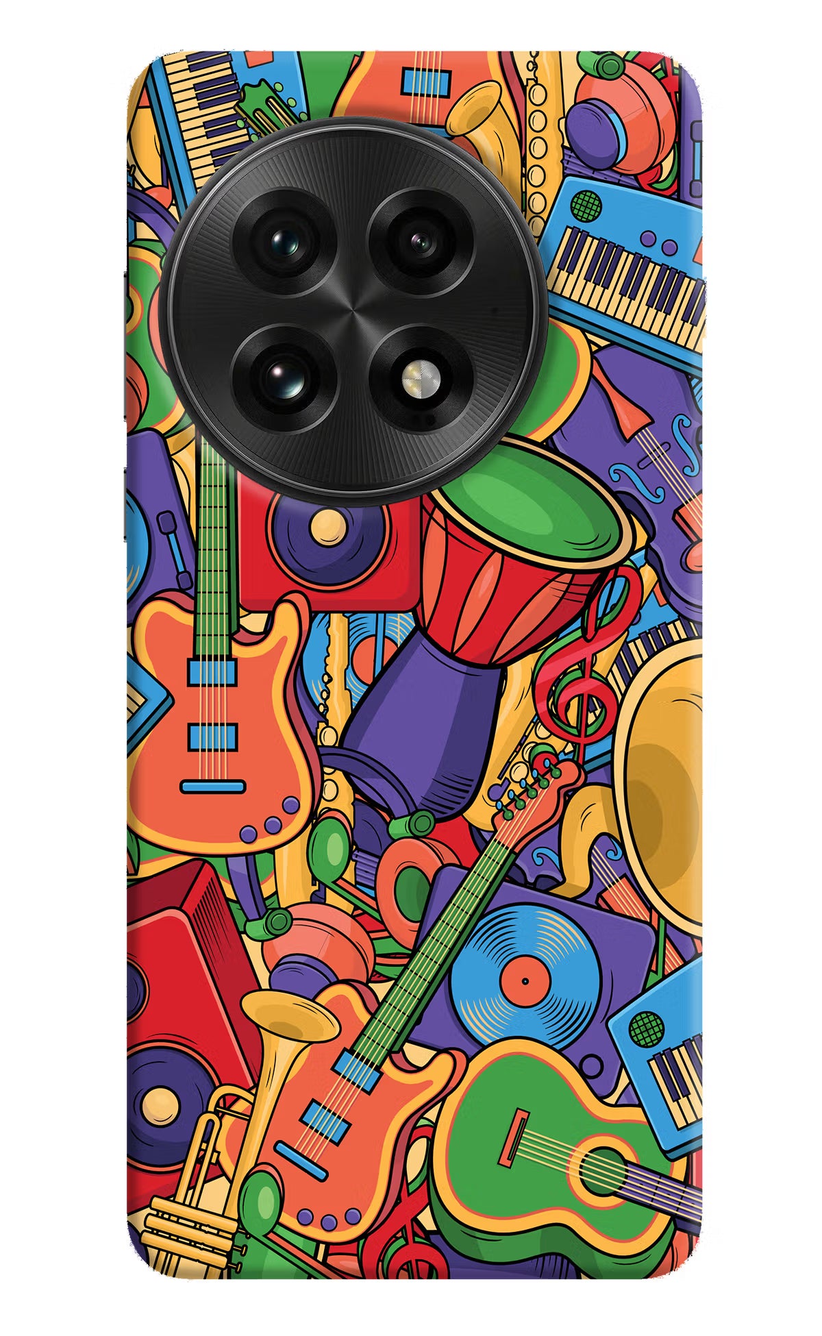 Music Instrument Doodle OnePlus 13 Hard Case Back Cover by Casekaro