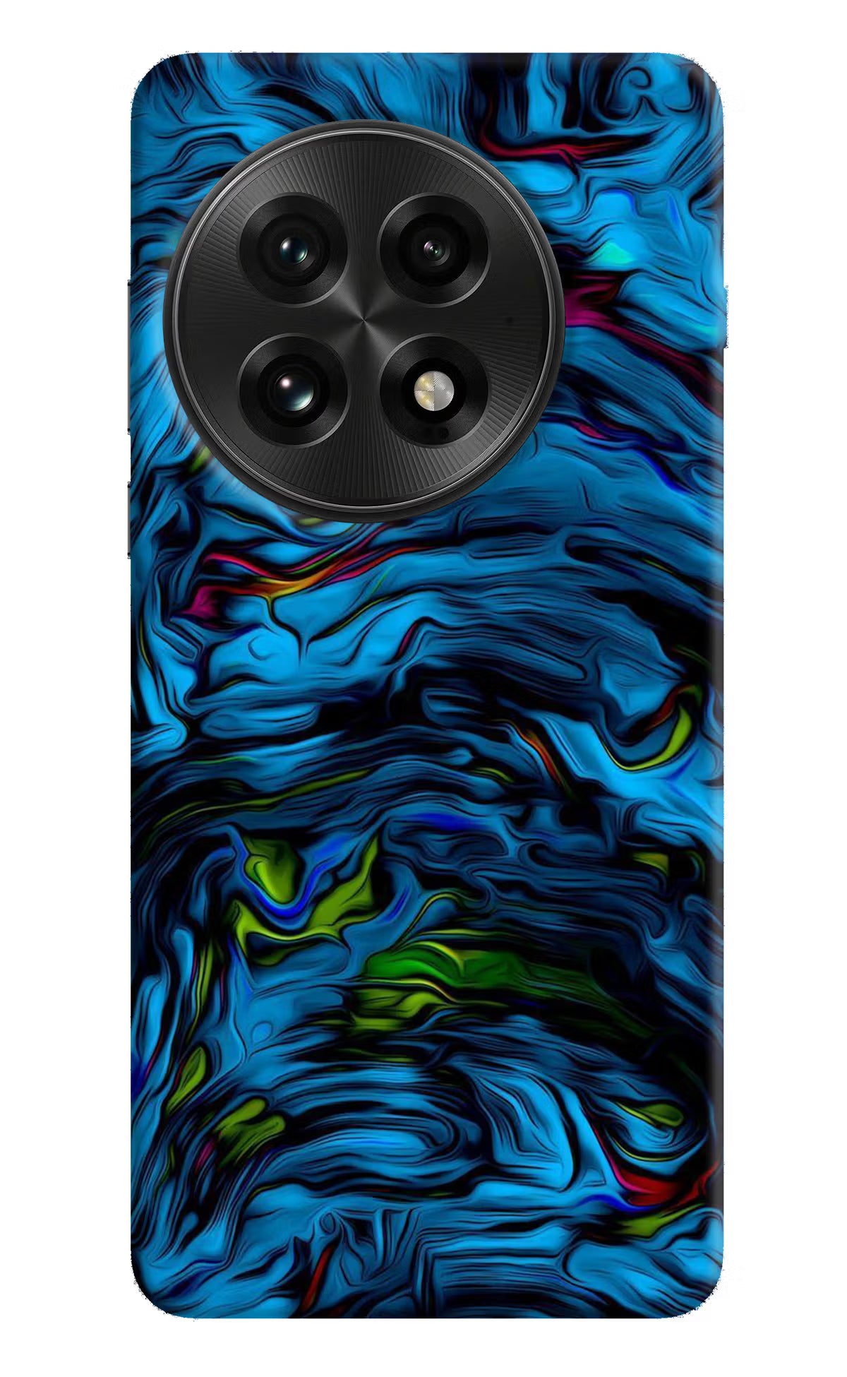 Dark Blue Abstract OnePlus 13 Hard Case Back Cover by Casekaro