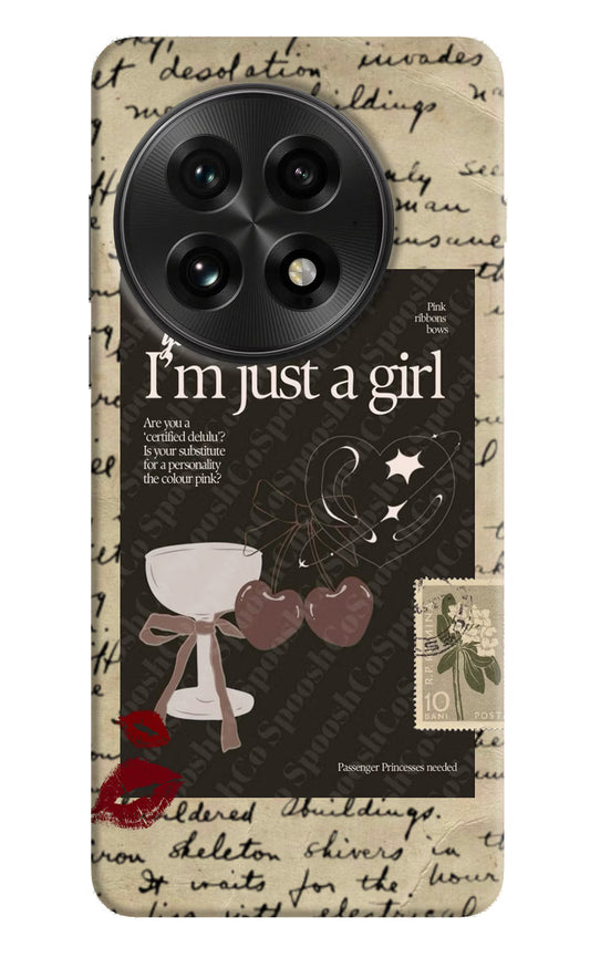 I am just a girl OnePlus 13 Hard Case Back Cover by Casekaro