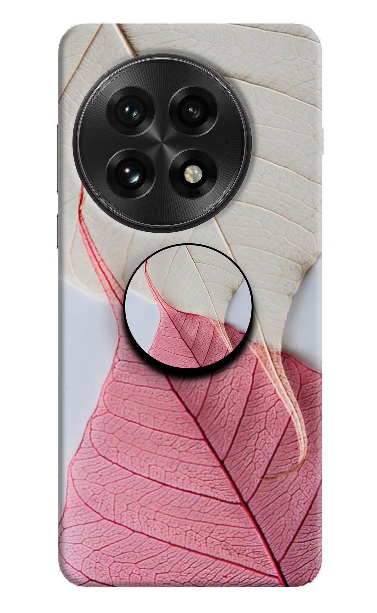 White Pink Leaf OnePlus 13 Pop Case by Casekaro