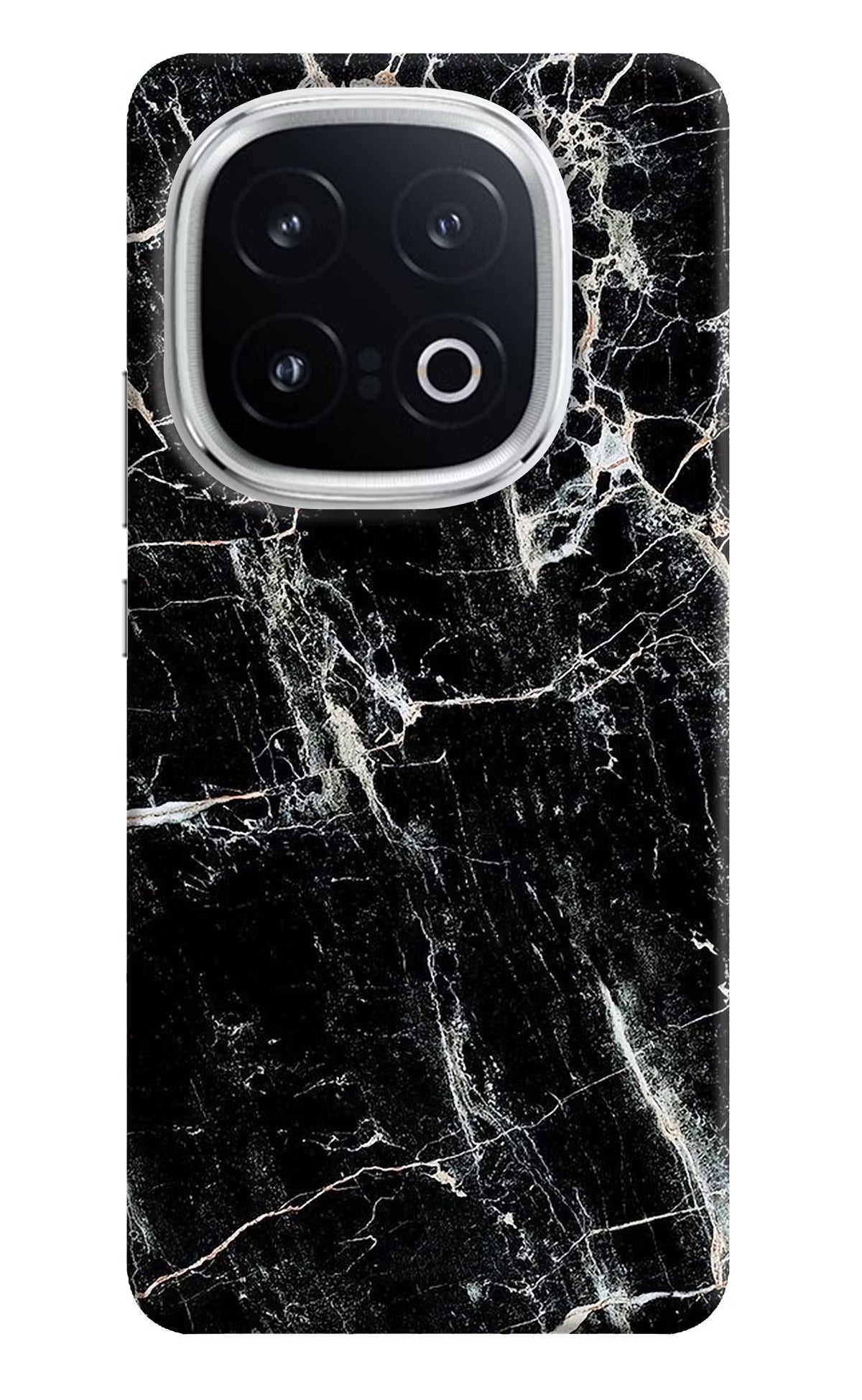 Black Marble Texture iQOO 13 5G Hard Case Back Cover by Casekaro