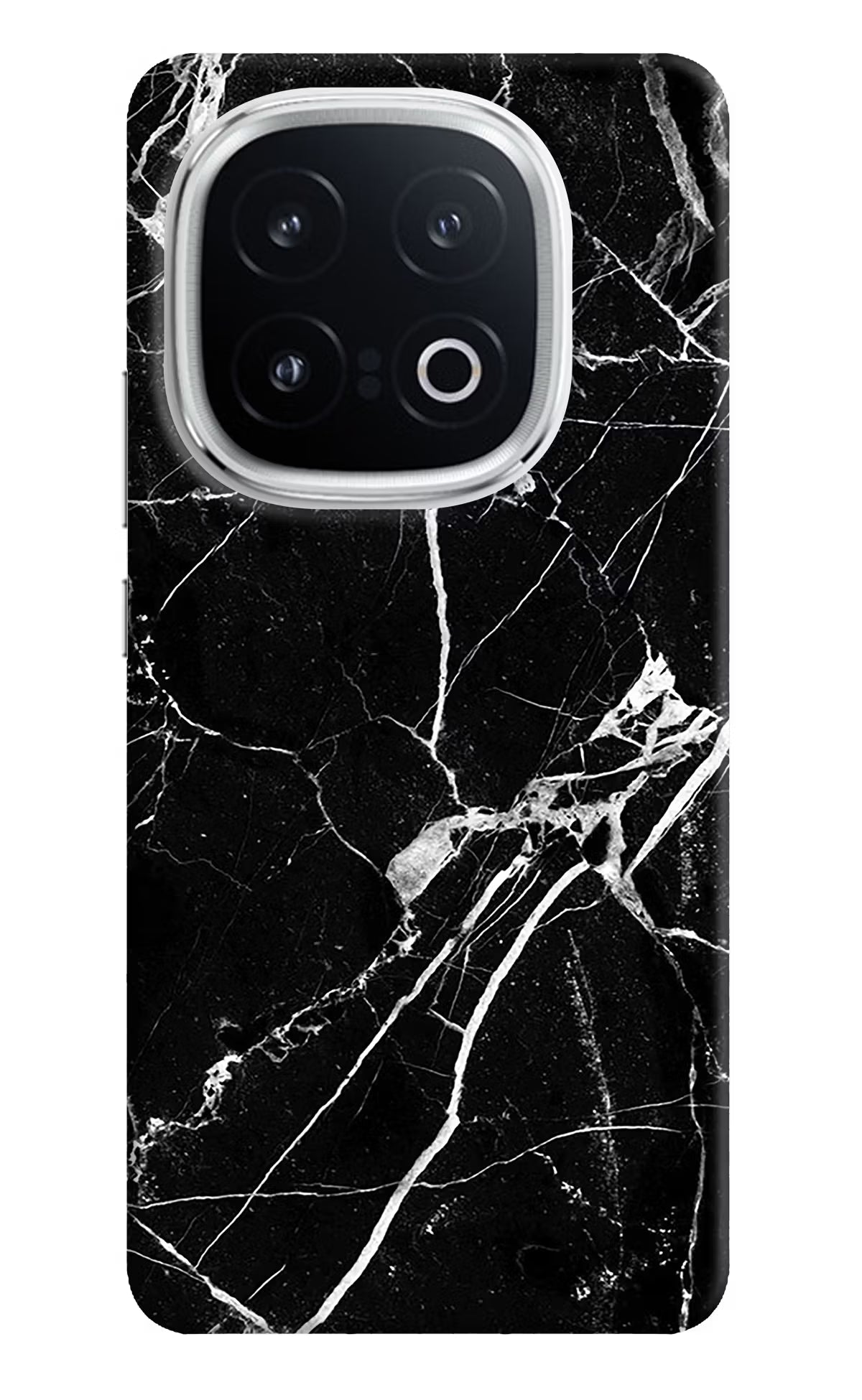 Black Marble Pattern iQOO 13 5G Hard Case Back Cover by Casekaro