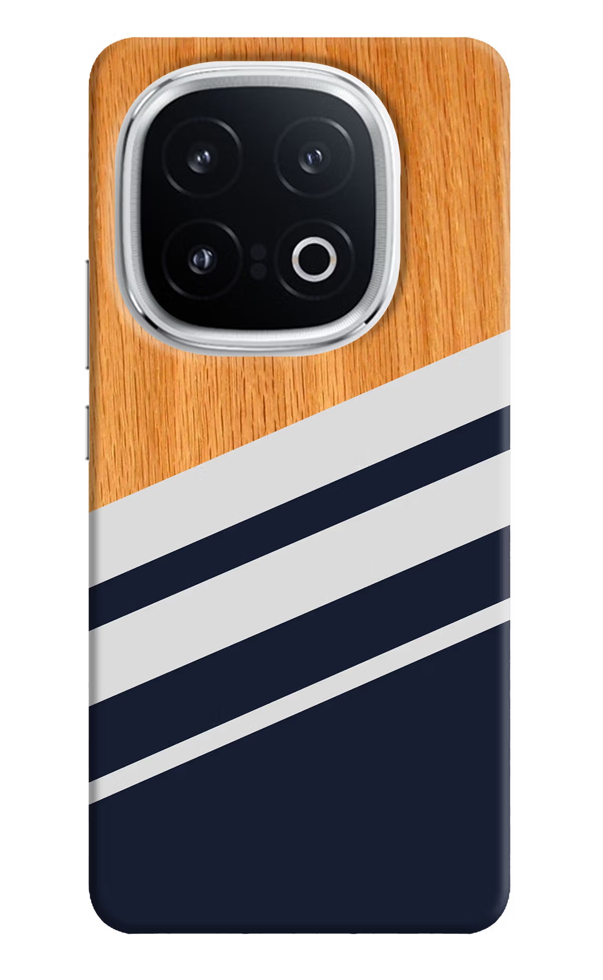 Blue and white wooden iQOO 13 5G Hard Case Back Cover by Casekaro