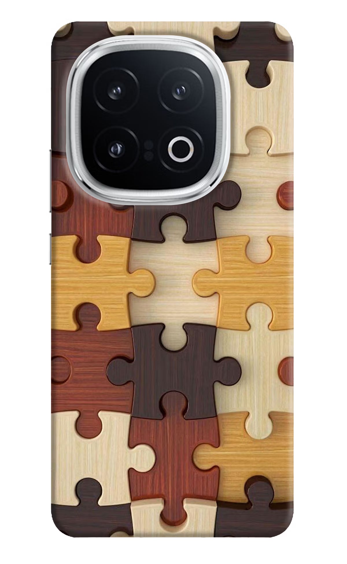 Wooden Puzzle iQOO 13 5G Hard Case Back Cover by Casekaro