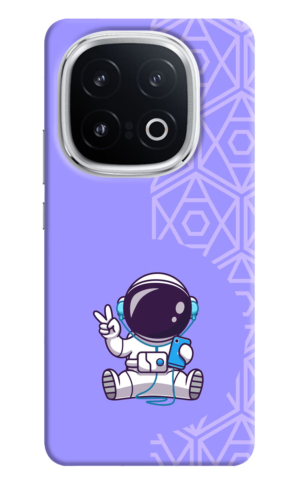 Cute Astronaut Chilling iQOO 13 5G Hard Case Back Cover by Casekaro