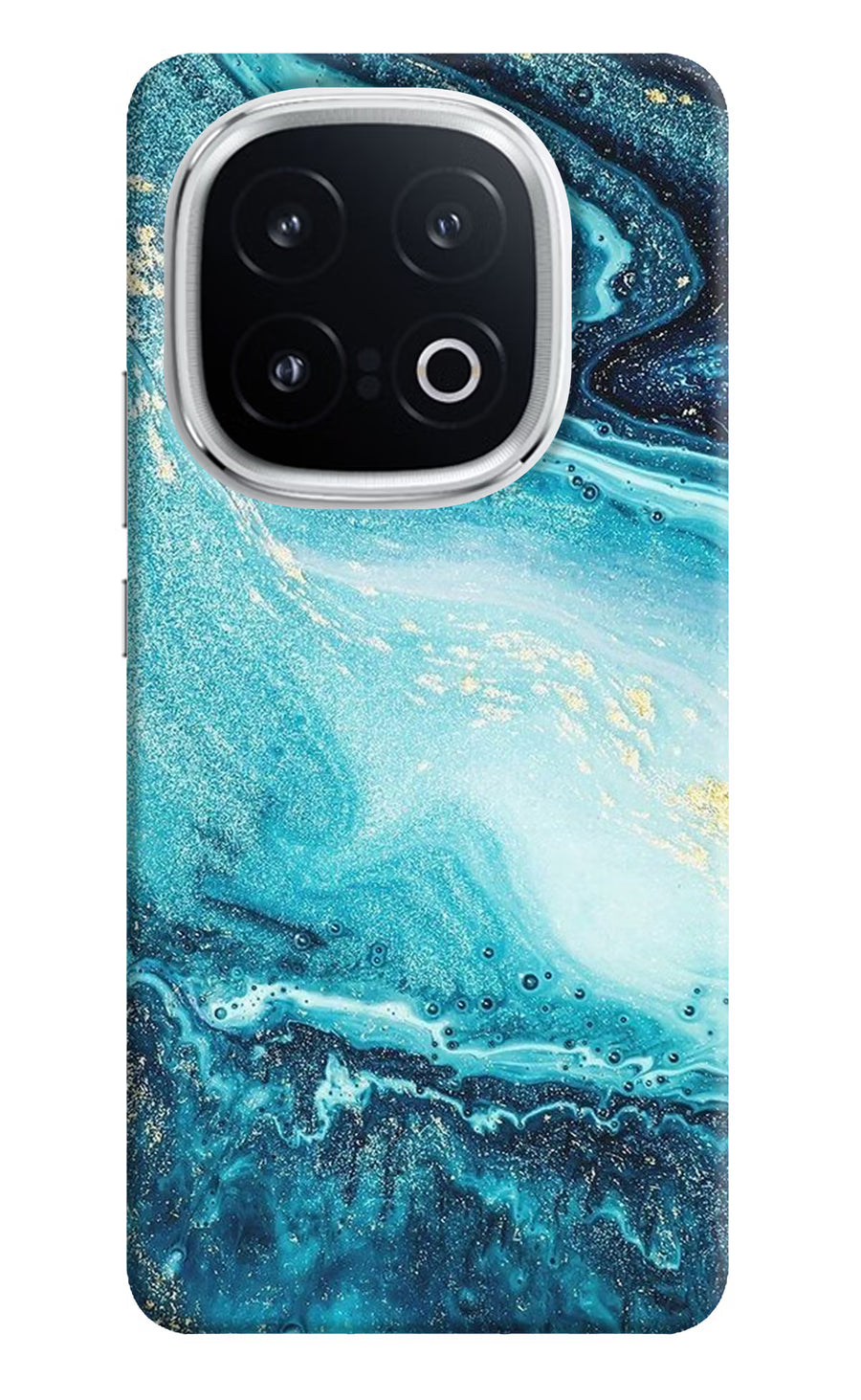 Blue Glitter Marble iQOO 13 5G Back Cover, Hard case