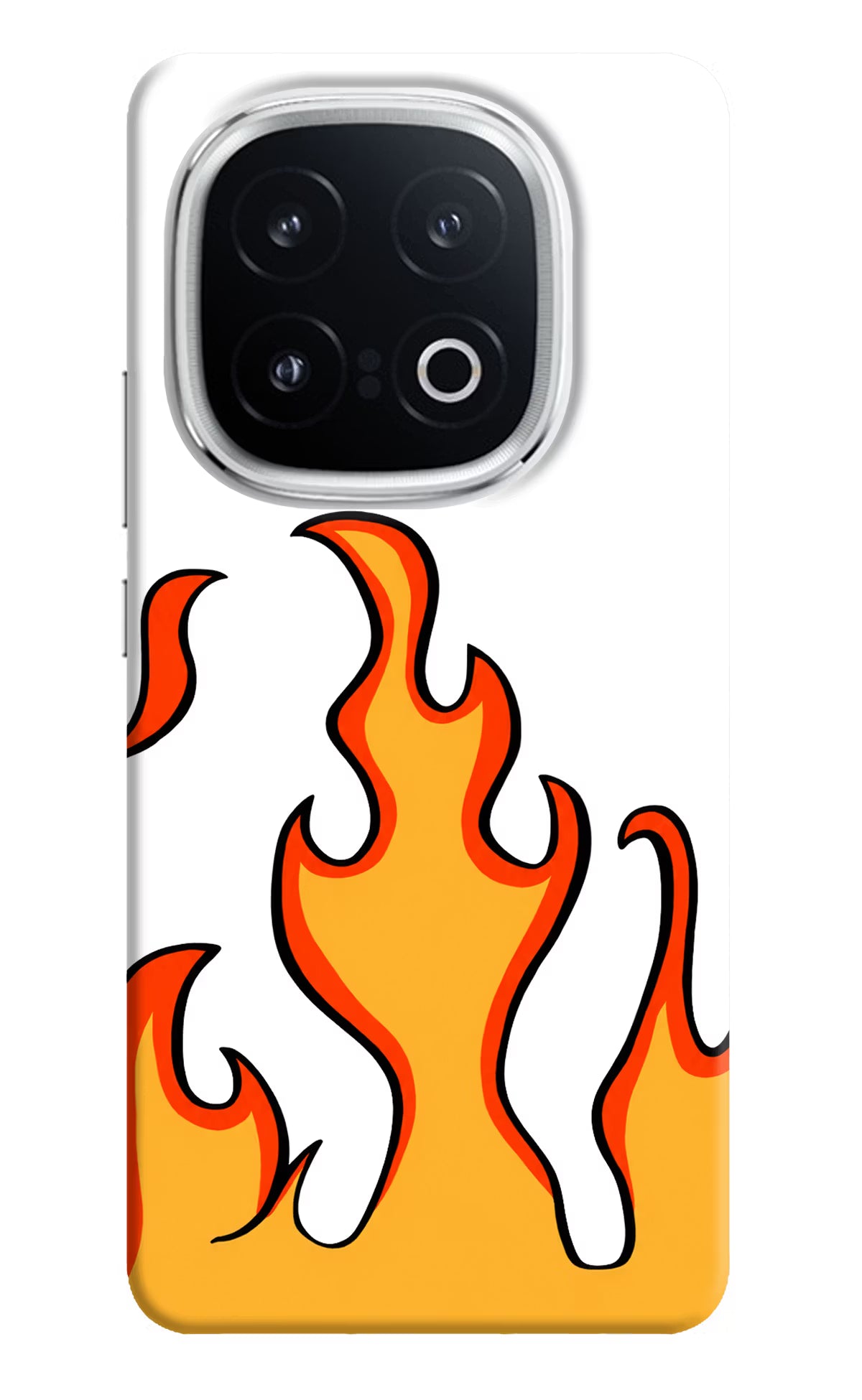 Fired Up – White iQOO 13 5G Hard Case Back Cover by Casekaro