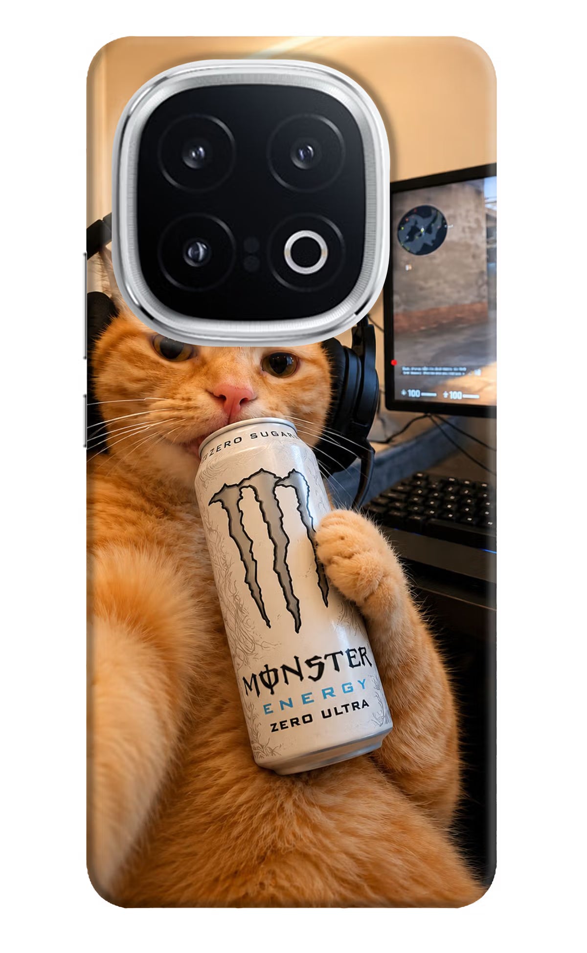 Gamer Cat Energy iQOO 13 5G Back Cover