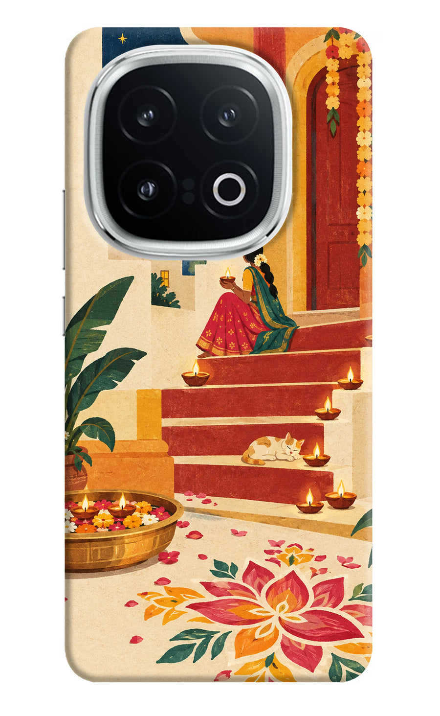 Diwali Rangoli iQOO 13 5G Back Cover, Hard case