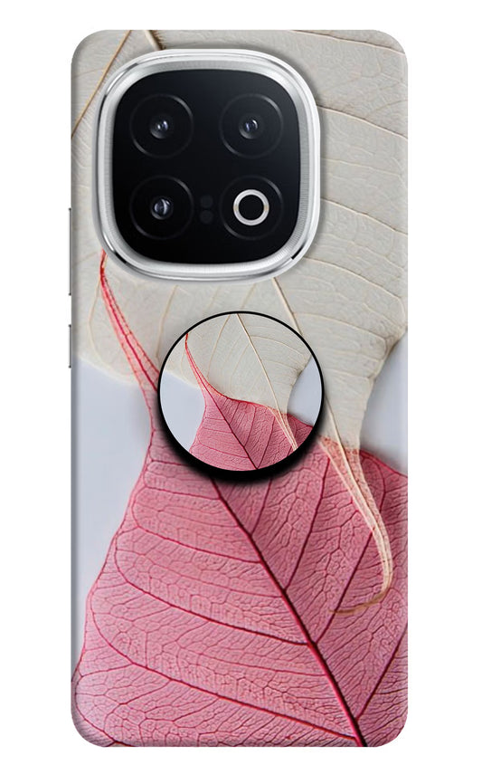 White Pink Leaf iQOO 13 5G Pop Case by Casekaro