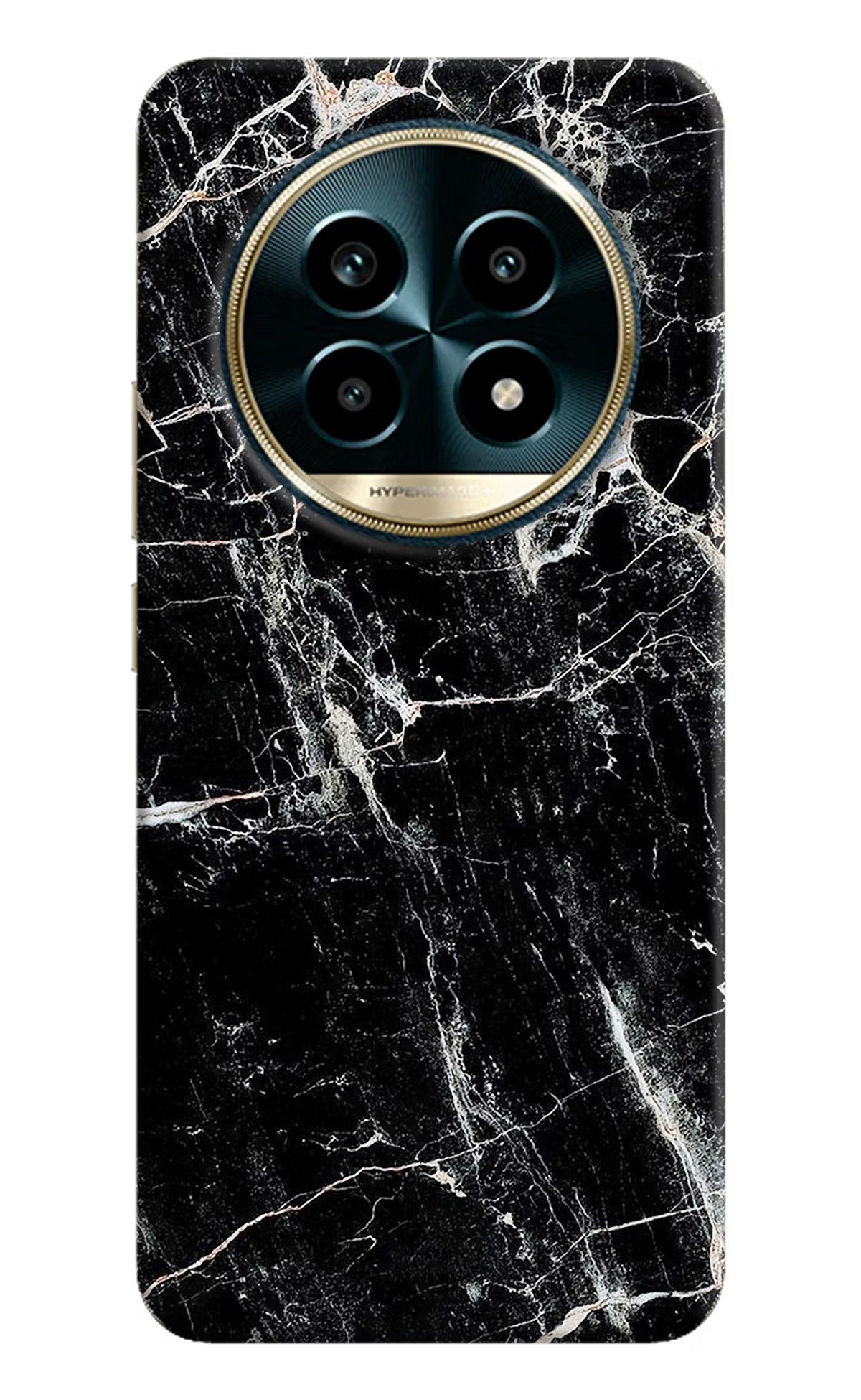 Black Marble Texture Realme 13 Pro 5G Hard Case Back Cover by Casekaro