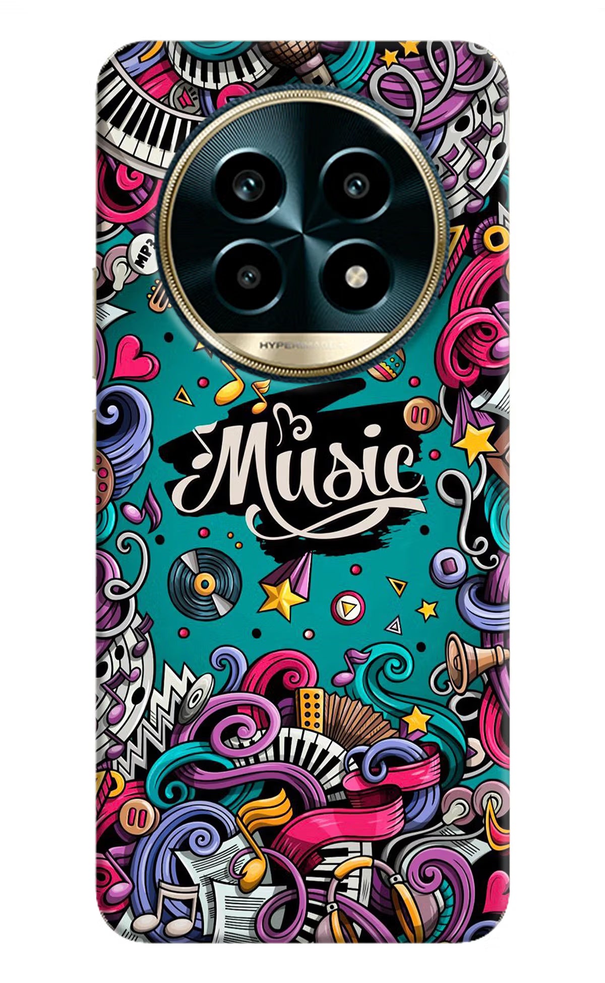 Music Graffiti Realme 13 Pro 5G Hard Case Back Cover by Casekaro