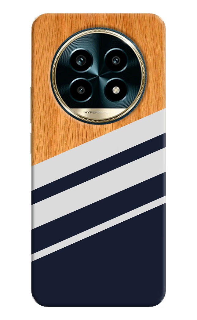 Blue and white wooden Realme 13 Pro 5G Hard Case Back Cover by Casekaro