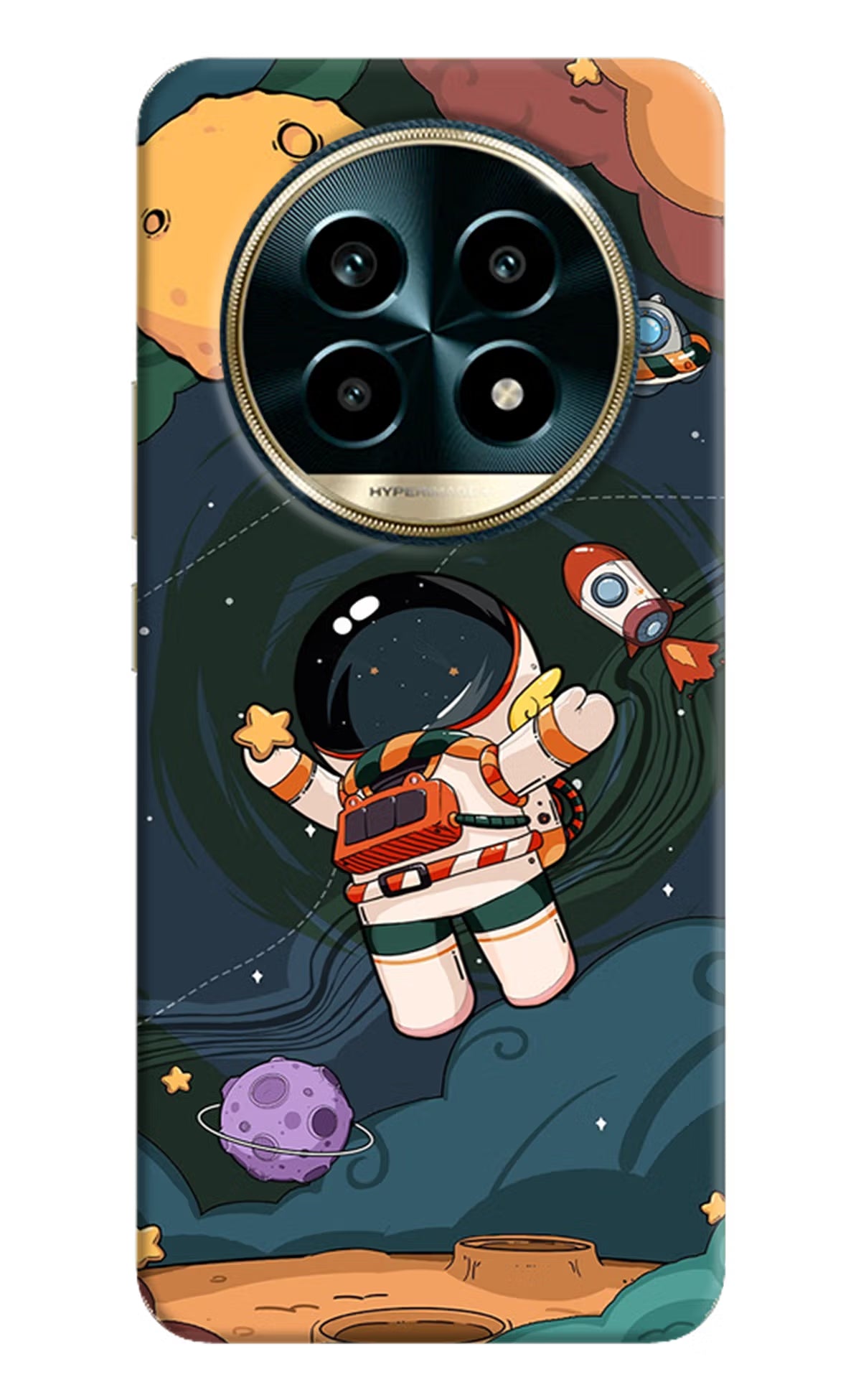 Cartoon Astronaut Realme 13 Pro 5G Hard Case Back Cover by Casekaro