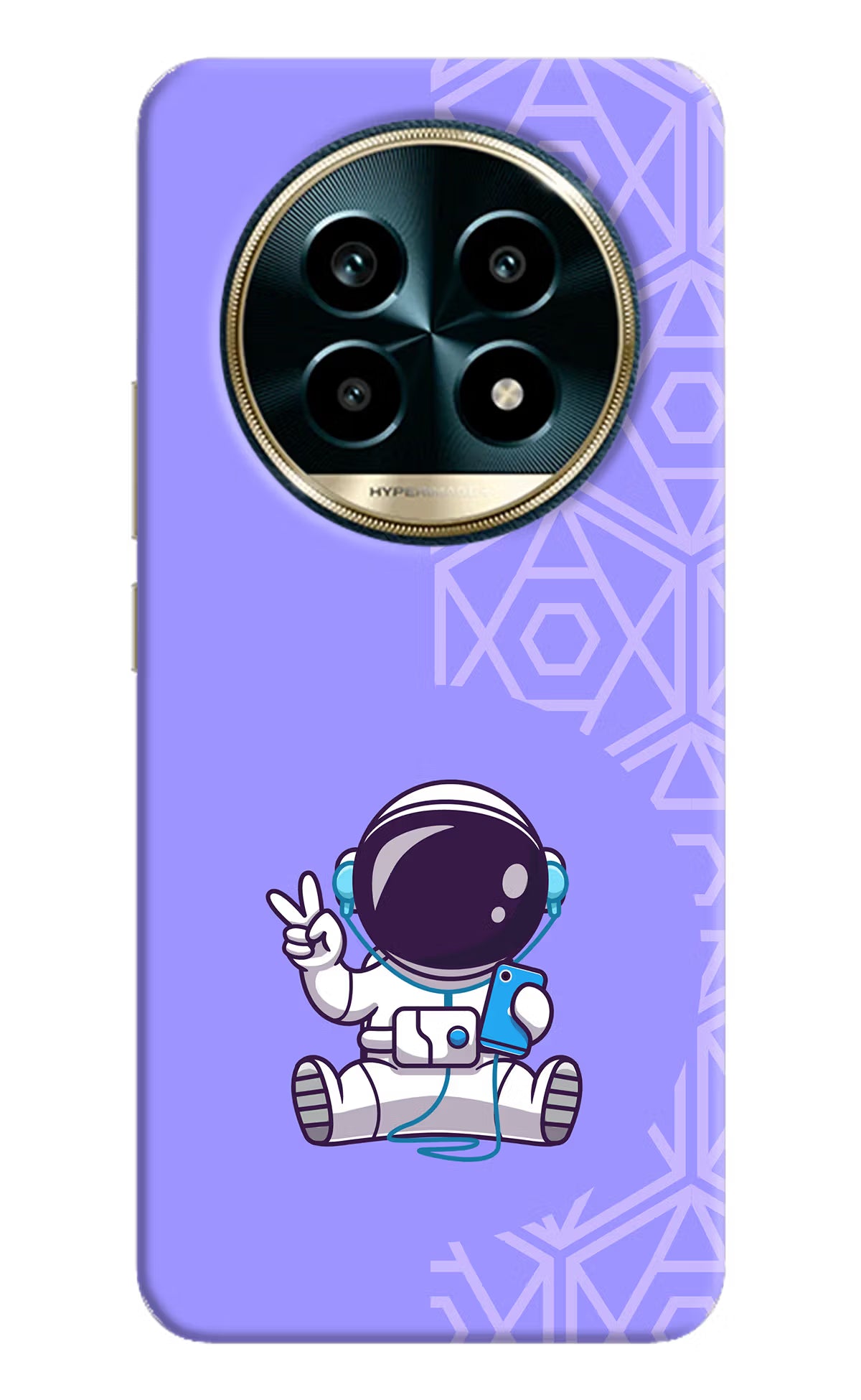 Cute Astronaut Chilling Realme 13 Pro 5G Hard Case Back Cover by Casekaro