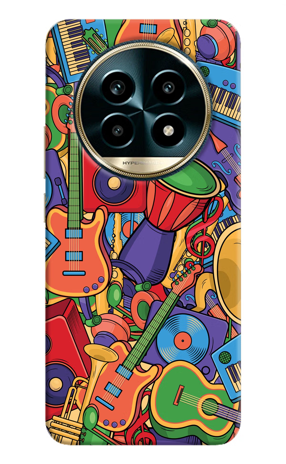 Music Instrument Doodle Realme 13 Pro 5G Hard Case Back Cover by Casekaro