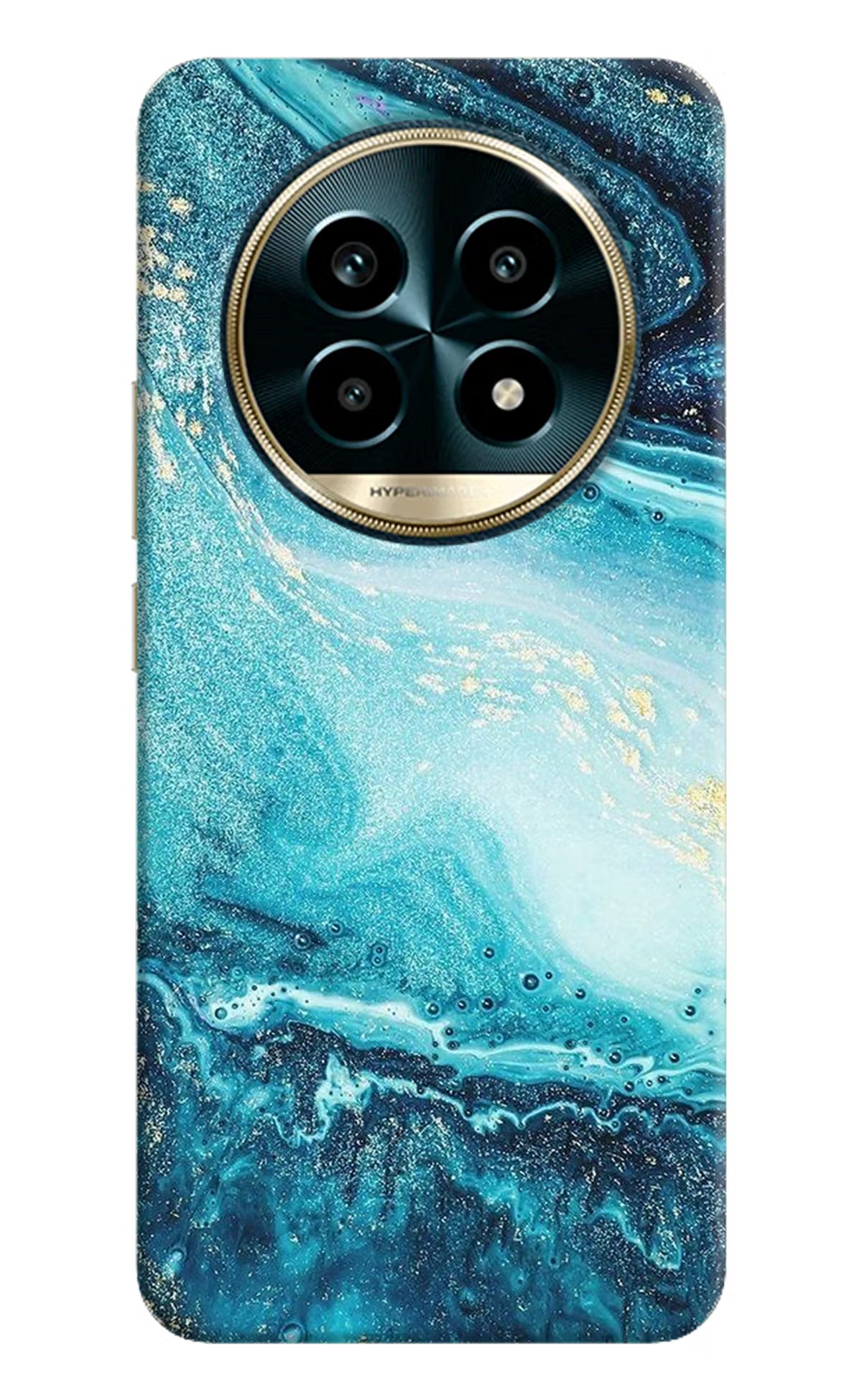 Blue Glitter Marble Realme 13 Pro 5G Hard Case Back Cover by Casekaro