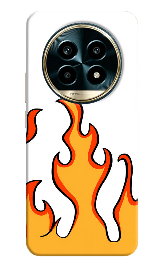 Fired Up – White Realme 13 Pro 5G Hard Case Back Cover by Casekaro