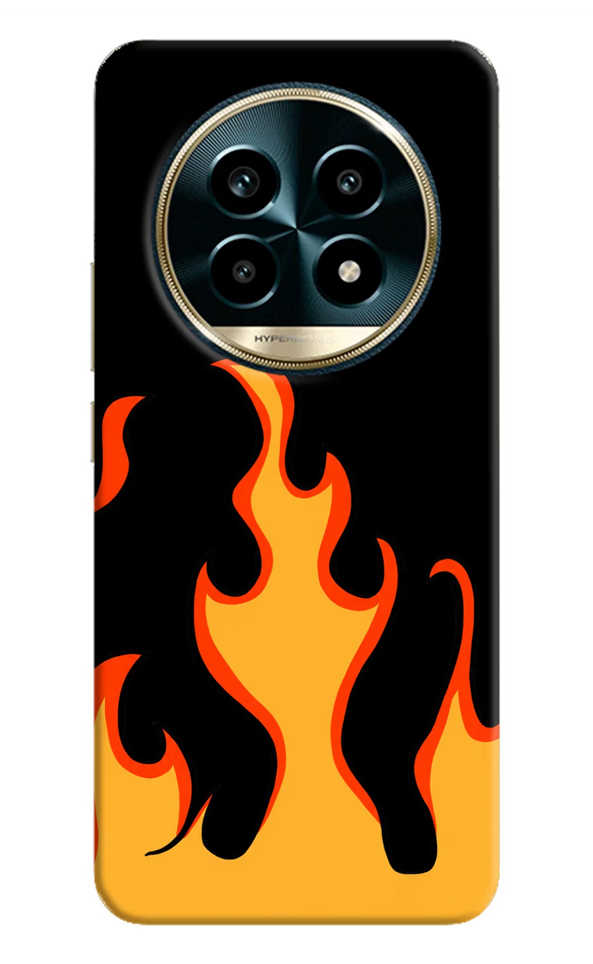 Fired Up – Black Realme 13 Pro 5G Hard Case Back Cover by Casekaro
