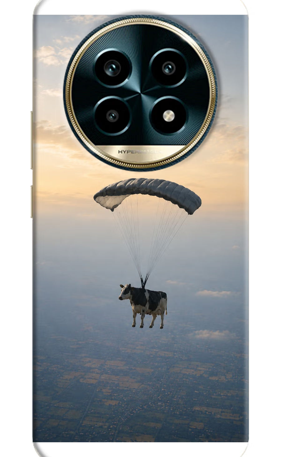 Skydiving Cow Realme 13 Pro 5G Back Cover, Hard case