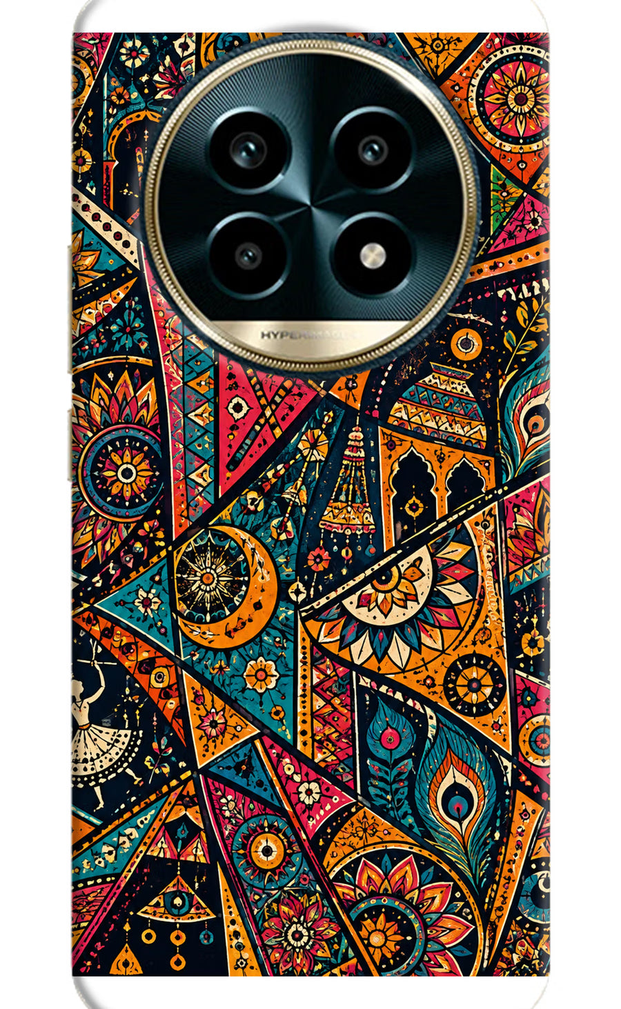 Folk Print Realme 13 Pro 5G Back Cover, Hard case
