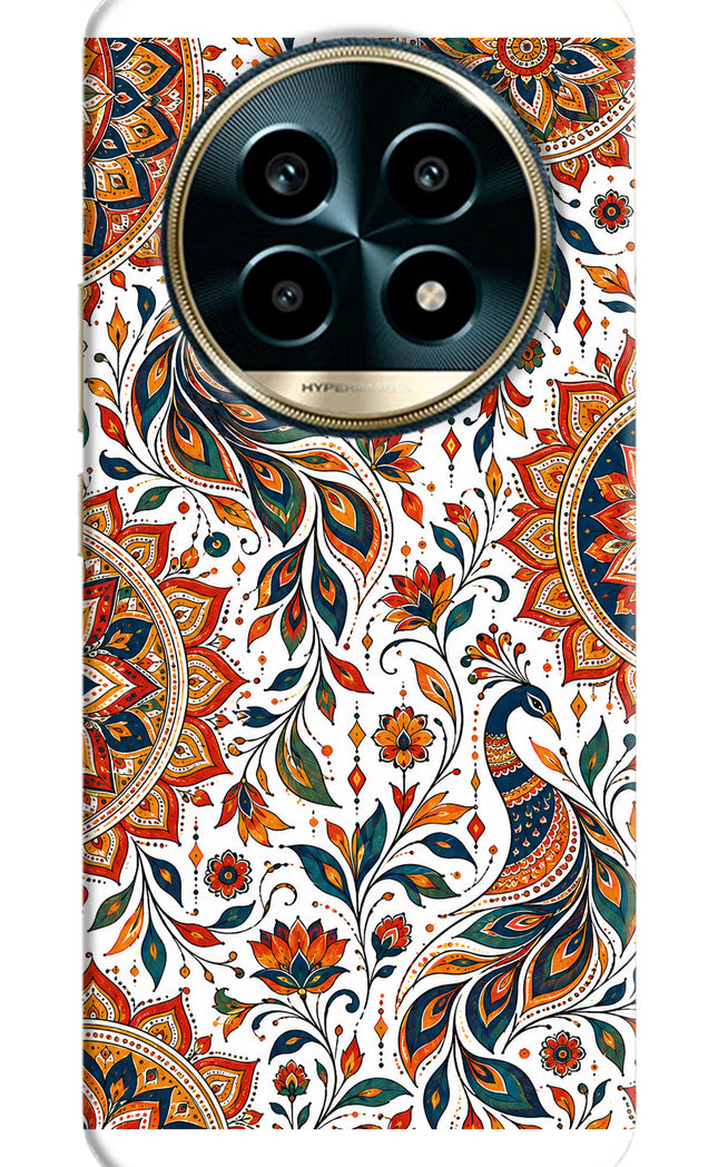 White Mayura Realme 13 Pro 5G Hard Case Back Cover by Casekaro